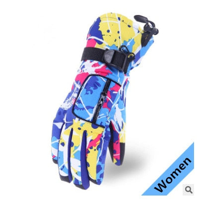 Antiskid Wear Resistant riding Ski Gloves  Mountain Skiing Snowmobile Waterproof Snow Motorcycle Gloves Windproof Guanti moto