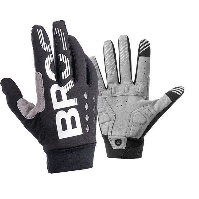 ROCKBROS Windproof Cycling Bicycle Gloves Touch Screen Riding MTB Bike Glove Thermal Warm Motorcycle Winter Autumn Bike Clothing
