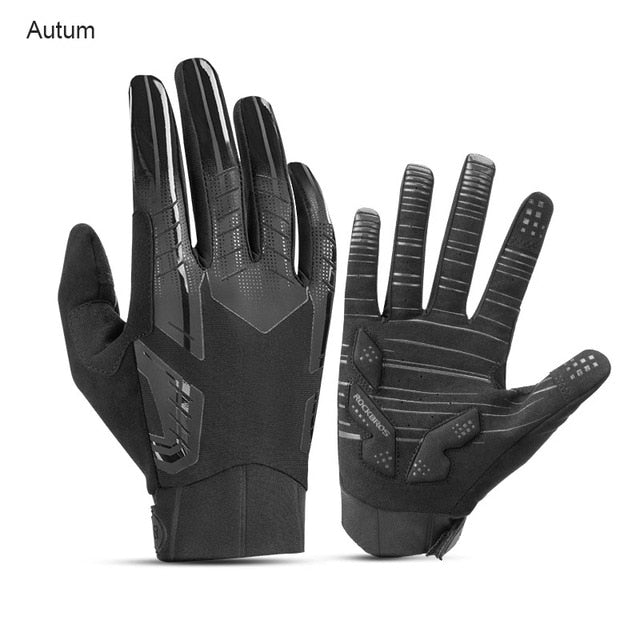 ROCKBROS Windproof Cycling Bicycle Gloves Touch Screen Riding MTB Bike Glove Thermal Warm Motorcycle Winter Autumn Bike Clothing