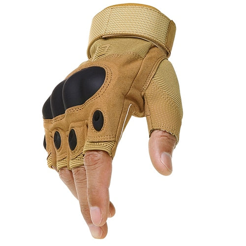 Motorcycle Fingerless Gloves Hard Knuckle Motorbike Motocross Luva Biker Racing Ridding Cycling Half Finger Moto Protective Men
