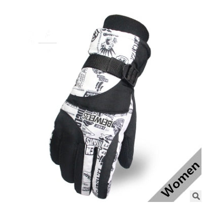 Antiskid Wear Resistant riding Ski Gloves  Mountain Skiing Snowmobile Waterproof Snow Motorcycle Gloves Windproof Guanti moto