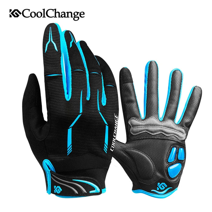 CoolChange Winter Cycling Gloves Touch Screen GEL Riding MTB Bike Gloves Sport Full Finger Motorcycle Bicycle Gloves Men Woman