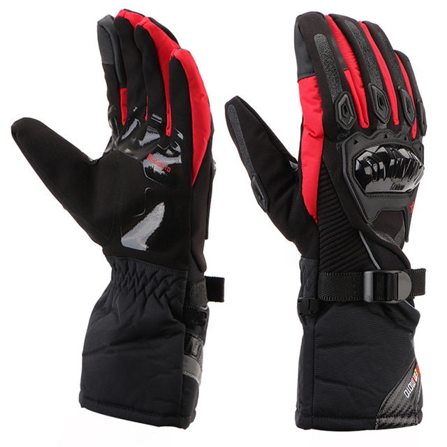 KEMiMOTO Winter Warm Motorcycle Gloves Touch Screen Waterproof Windproof Protective Winter Gloves Men Guantes Moto Luvas