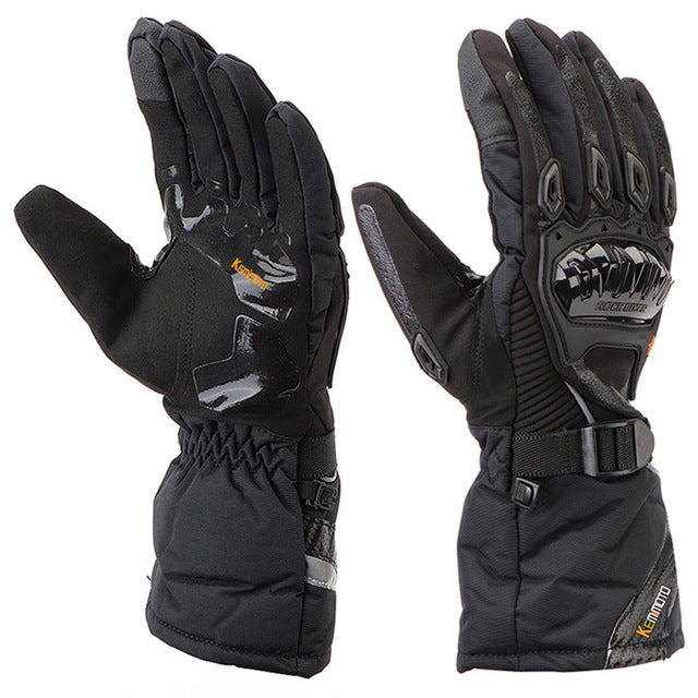 KEMiMOTO Winter Warm Motorcycle Gloves Touch Screen Waterproof Windproof Protective Winter Gloves Men Guantes Moto Luvas