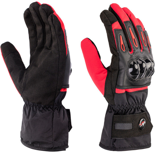 KEMiMOTO Winter Warm Motorcycle Gloves Touch Screen Waterproof Windproof Protective Winter Gloves Men Guantes Moto Luvas