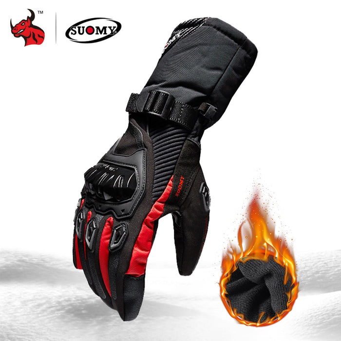 SUOMY Motorcycle Gloves Men 100% Waterproof Windproof Winter Moto Gloves Touch Screen Gant Moto Guantes Motorbike Riding Gloves