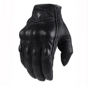 Retro Pursuit Perforated Real Leather Motorcycle Gloves Moto Waterproof Gloves Motorcycle Protective Gears Motocross Gloves gift