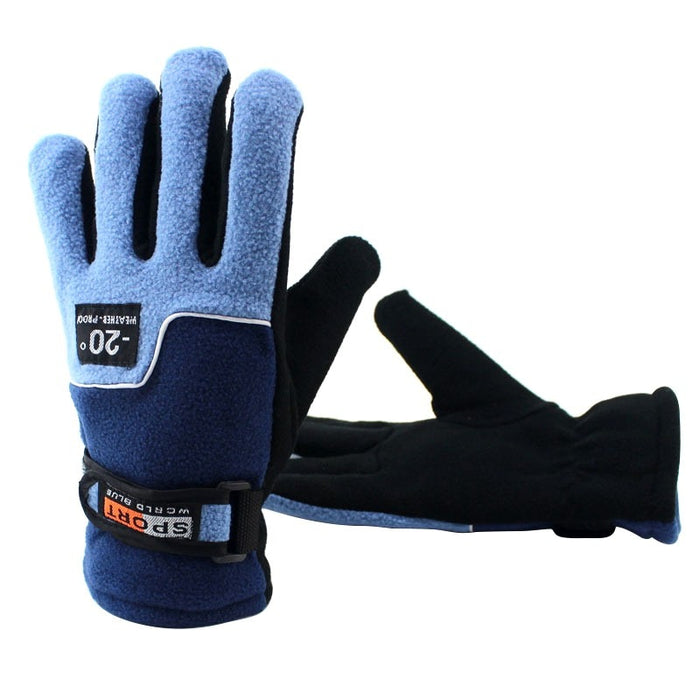 Men Winter Fleece Thermal Warm Bicycle Snow Ski Gloves Breathable Bike Cycling Riding Gloves for Women & Men Skiing Motorcycle