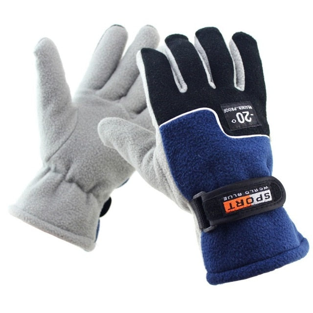 Men Winter Fleece Thermal Warm Bicycle Snow Ski Gloves Breathable Bike Cycling Riding Gloves for Women & Men Skiing Motorcycle