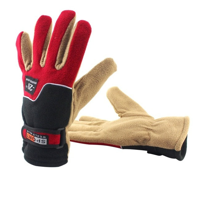 Men Winter Fleece Thermal Warm Bicycle Snow Ski Gloves Breathable Bike Cycling Riding Gloves for Women & Men Skiing Motorcycle