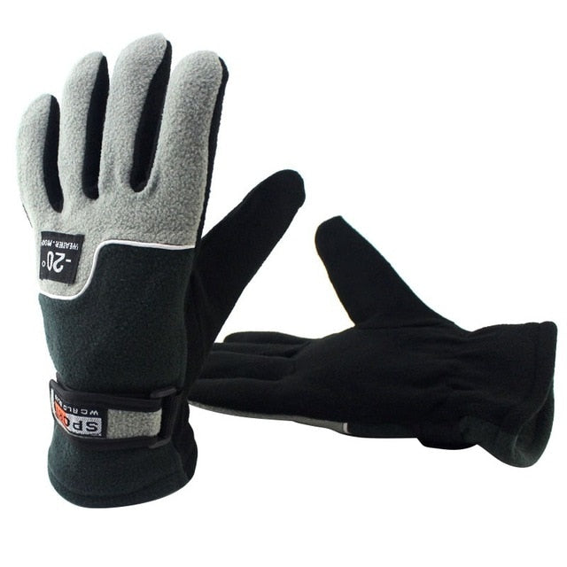 Men Winter Fleece Thermal Warm Bicycle Snow Ski Gloves Breathable Bike Cycling Riding Gloves for Women & Men Skiing Motorcycle