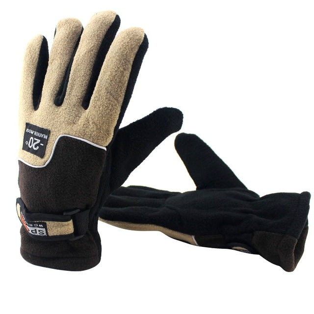 Men Winter Fleece Thermal Warm Bicycle Snow Ski Gloves Breathable Bike Cycling Riding Gloves for Women & Men Skiing Motorcycle