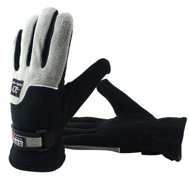 Men Winter Fleece Thermal Warm Bicycle Snow Ski Gloves Breathable Bike Cycling Riding Gloves for Women & Men Skiing Motorcycle