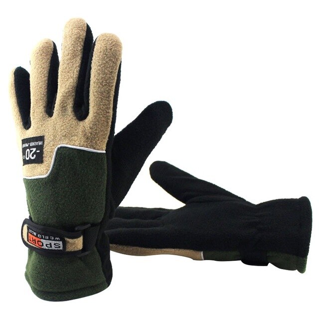 Men Winter Fleece Thermal Warm Bicycle Snow Ski Gloves Breathable Bike Cycling Riding Gloves for Women & Men Skiing Motorcycle
