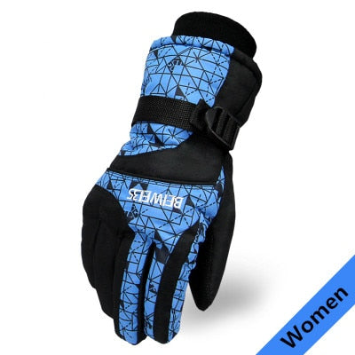 Antiskid Wear Resistant riding Ski Gloves  Mountain Skiing Snowmobile Waterproof Snow Motorcycle Gloves Windproof Guanti moto