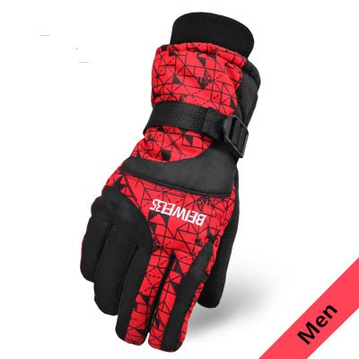 Antiskid Wear Resistant riding Ski Gloves  Mountain Skiing Snowmobile Waterproof Snow Motorcycle Gloves Windproof Guanti moto