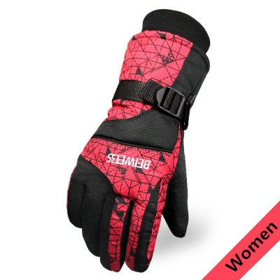 Antiskid Wear Resistant riding Ski Gloves  Mountain Skiing Snowmobile Waterproof Snow Motorcycle Gloves Windproof Guanti moto