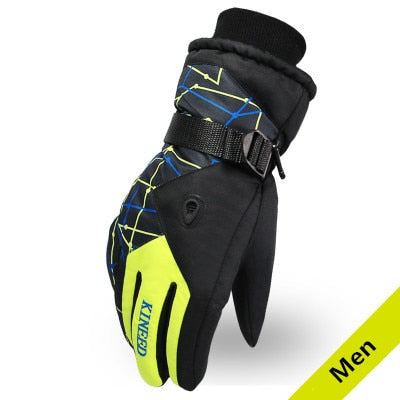 Antiskid Wear Resistant riding Ski Gloves  Mountain Skiing Snowmobile Waterproof Snow Motorcycle Gloves Windproof Guanti moto