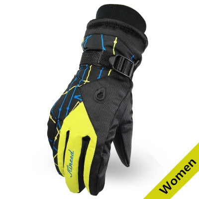 Antiskid Wear Resistant riding Ski Gloves  Mountain Skiing Snowmobile Waterproof Snow Motorcycle Gloves Windproof Guanti moto